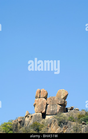 Die majestätische Pracht des Nationalparks Simbabwes Rhodos Matopos Stockfoto