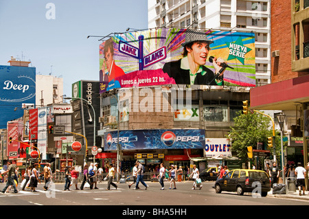 Avenida Corrientes Pueyrredon Buenos Aires Argentinien Stockfoto