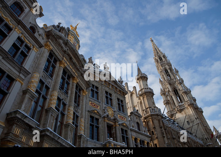 Rathaus, Grand Place, Brüssel, Belgien Stockfoto