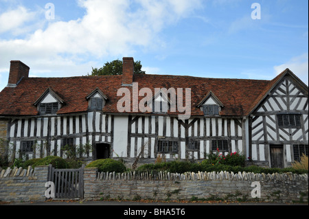 Shakespeares Mutter Mary Arden, ihr Haus in Wilmcote Toren Stratford-upon-Avon, Warwickshire, UK. Diese remarkab Stockfoto