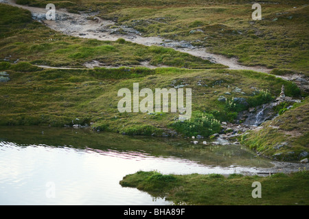 Grimselpass im Sommer - Kanton Wallis, Schweiz Stockfoto