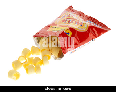 Fertig gesalzene Chips Stockfoto