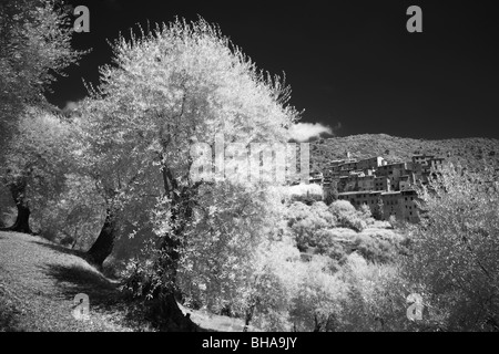 Das Hill top Dorf Peillon, Alpes Maritime, Provence, Frankreich Stockfoto