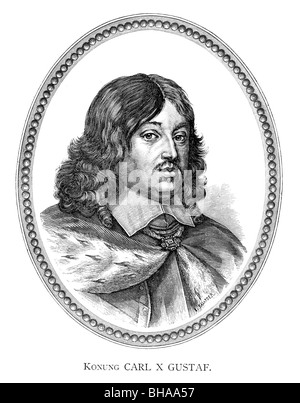 Gustav (Schwedisch: Karl) (8. November 1622 – 13. Februar 1660) war König von Schweden von 1654 bis zu seinem Tod. Stockfoto