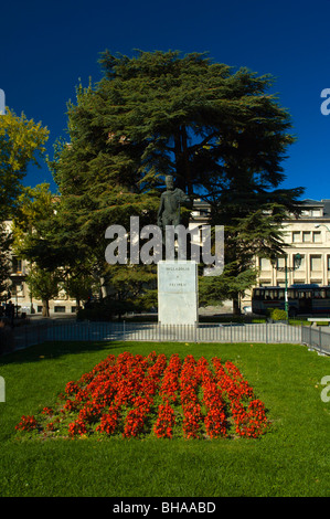 Statue von Felipe II am Plaza de San Pablo zentrale Valladolid Kastilien und Leon Spanien Europa Stockfoto