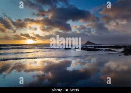 St. Michaels Mount; von Trenow Bucht; Cornwall Stockfoto