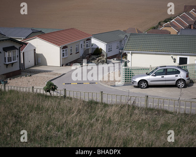 Trailer Park, Wohnwagen Häuser für über 55 ist. Stockfoto