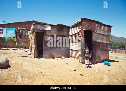 Zinn Haus in Xhosa Township. Graaff-Reinet. Südafrika Stockfoto