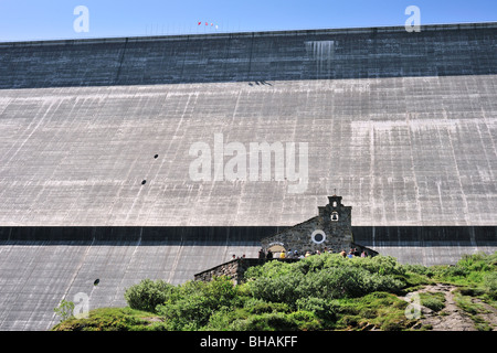 Barrage De La Grande Dixence / Grande Dixence Dam, dam höchste Schwerkraft in der Welt, Valais / Wallis, Schweizer Alpen, Schweiz Stockfoto