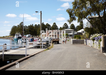 Der Hafen auf der Moyne River, Port Fairy, Victoria, Australien Stockfoto