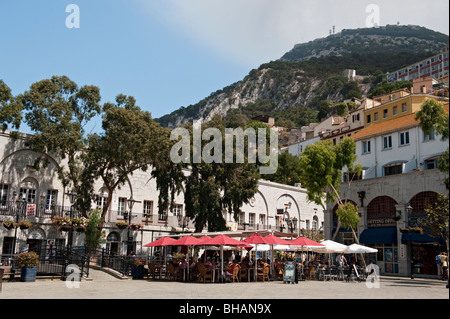 Grand Kasematten Platz am Ende der Main Street, Gibraltar Stockfoto