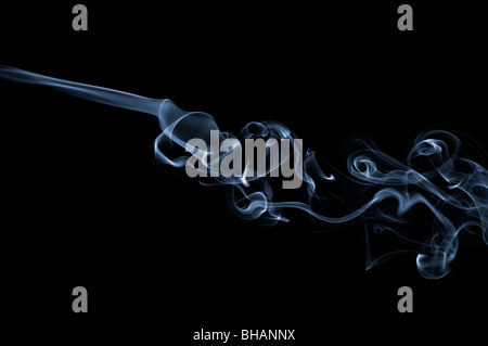 Rauch Muster auf schwarzem Hintergrund Stockfoto