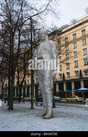 Aluminium Montgelas Statue Promenadeplatz Platz München Bayern Deutschland Europa Stockfoto