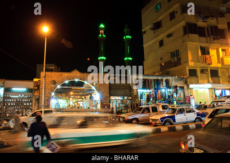 Afrika Assuan Ägypten Nacht Straße Oberägypten Stockfoto