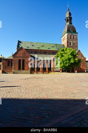 Rigas Kuppel (Dom), Doma Laukums (Domplatz), die Altstadt (Vecriga) in Riga, Lettland Stockfoto