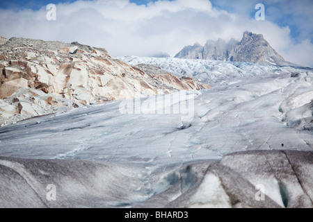 Furka-Pass und im Inneren der Rhone-Gletscher - Wallis, Schweiz Stockfoto