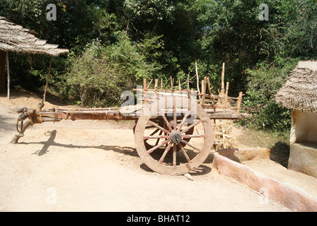 Traditional Village großen Karren ohne Tier. Stockfoto