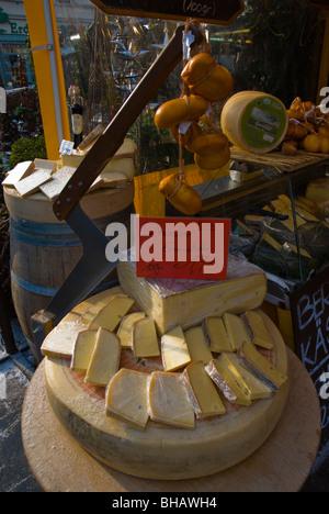 Käse am Viktualienmarkt Quadrat Altstadt München Bayern Deutschland Europa Stockfoto