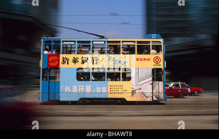 Straßenbahn, Hong Kong, China Stockfoto