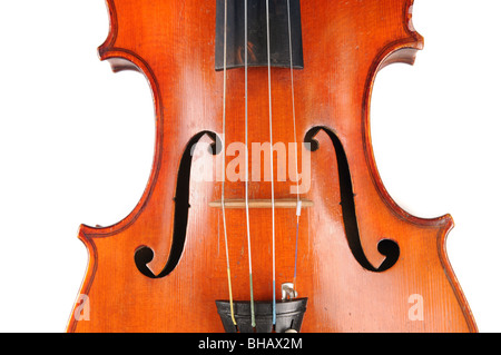 Innenfeldes Vintage Violine in Nahaufnahme Stockfoto