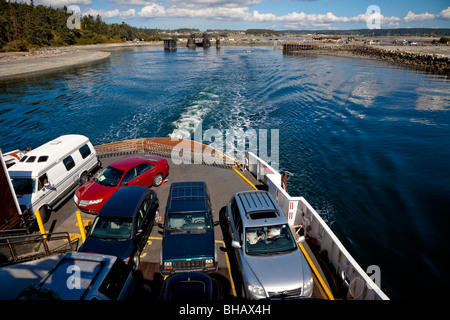 Keystone-Fähre nach Port Townsend verlassen Whidbey Island, Washington USA Stockfoto