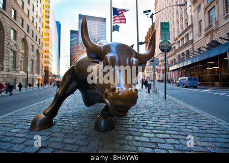 Wall Street Bull in Downtown Manhattan, NYC Stockfoto