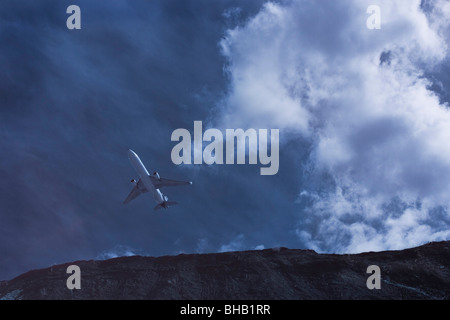 Ein Infrarot-Bild ein Frachtflugzeug von Ted Stevens International Airport, Anchorage, Alaska Stockfoto