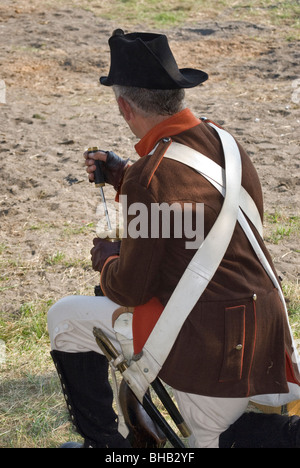 Reenactment der Belagerung der Neiße im Napoleonischen Krieg mit Preußen 1807 in Nysa, Opolskie, Polen Stockfoto