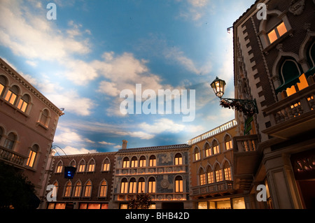 Reproduktion des italienischen Venedig innen das Venetian Hotel and Casino, Las Vegas, Nevada, USA Stockfoto