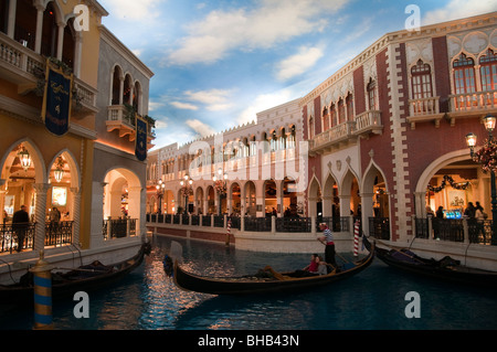 Reproduktion des italienischen Venedig innen das Venetian Hotel and Casino, Las Vegas, Nevada, USA Stockfoto