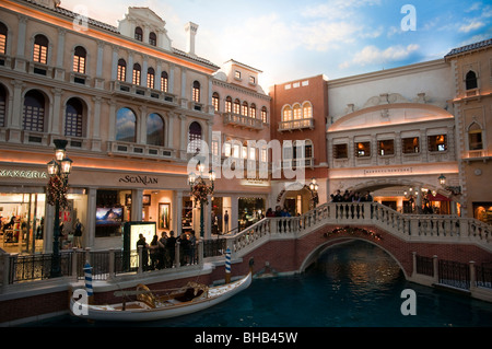 Reproduktion des italienischen Venedig innen das Venetian Hotel and Casino, Las Vegas, Nevada, USA Stockfoto