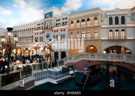 Reproduktion des italienischen Venedig innen das Venetian Hotel and Casino, Las Vegas, Nevada, USA Stockfoto