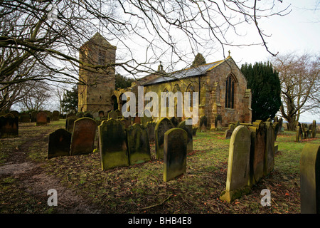 Whorlton alte Kirche, North Yorkshire Stockfoto