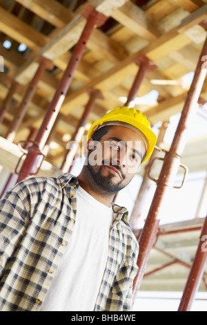 Porträt des lateinamerikanischen Bauarbeiter Stockfoto