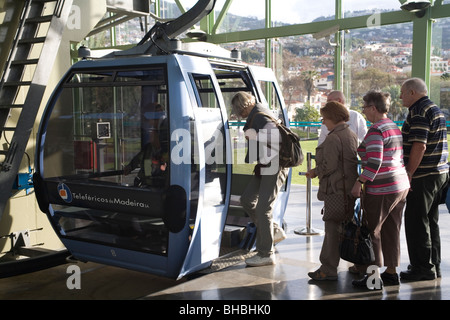 Portugal Madeira Monte Seilbahn Funchal Bahnhof Stockfoto