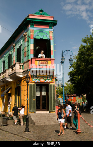 Buenos Aires Argentinien La Boca El Caminito Sign Straße Malerei Stockfoto