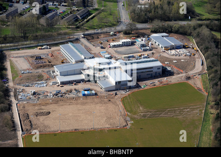 Luftaufnahme des Madeley Akademie Schule im Bau in Castlefields Weise Madeley Telford Stockfoto