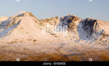 Der Black Cuillin Berge über Glen Brittle, Isle Of Skye. Stockfoto