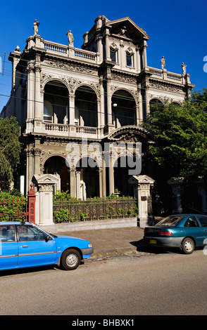 Architektur / frühe viktorianische Italianate Villa ca. 1893 im Vorort Carlton / Melbourne Victoria Australien. Stockfoto