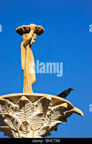 Melbourne-Skulpturen die königliche Ausstellung Brunnen in Carlton Gardens / Melbourne Victoria Australien. Stockfoto