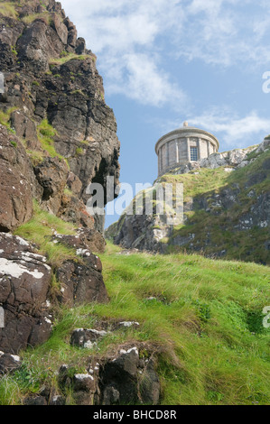 Mussenden Temple auf der Klippe am Downhill Beach, Co. Antrim, Nordirland. Stockfoto