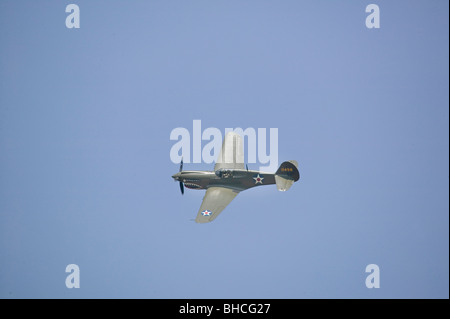 P-40E WarHawk Jagdflugzeug im Mid-Atlantic Air Museum des zweiten Weltkriegs Wochenende und Reenactment in Reading, Pennsylvania statt 18. Juni 2008 Stockfoto