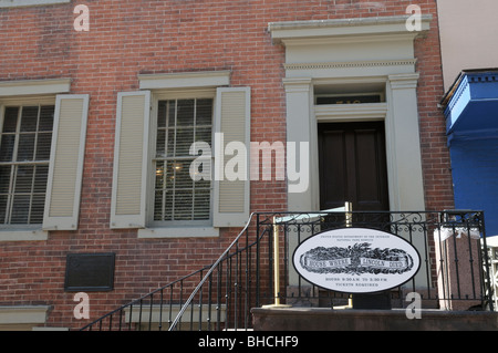 Das Haus, wo Abraham Lincoln wo er erschossen wurde starb, auf der anderen Straßenseite vom Ford Theater Stockfoto