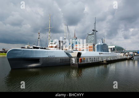 U-Boot u-Boote in das Schifffahrtsmuseum Bremerhaven Stockfoto