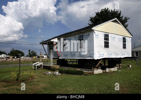 Haus Under Construction, untere 9th Ward, New Orleans, Louisiana, USA Stockfoto