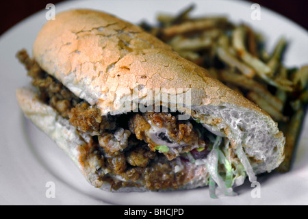 Fried Oyster Po-Boy Sandwich, New Orleans, Louisiana, USA Stockfoto