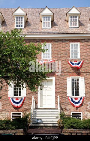 Historischen Hammond-Harwood Haus gehört zu der Premiere, die restlichen Häuser aus der britischen Kolonialzeit, begann der Bau im Jahre 1774 Stockfoto