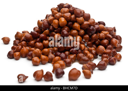 Haufen von gekochten Bohnen Kala Chana Stockfoto