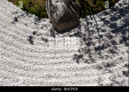 Trockene Landschaft Garten Detail, einem Kennin-Ji, Kyoto Stockfoto