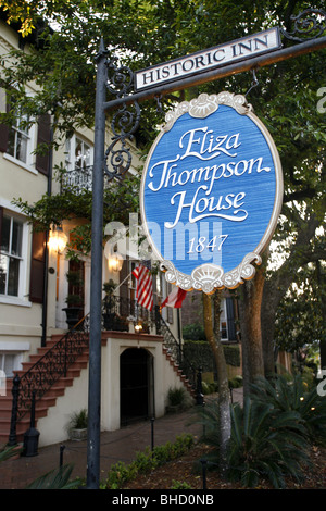 Eliza-Thompson-Haus, Bett & Breakfast Inn, Savannah, Georgia, USA Stockfoto